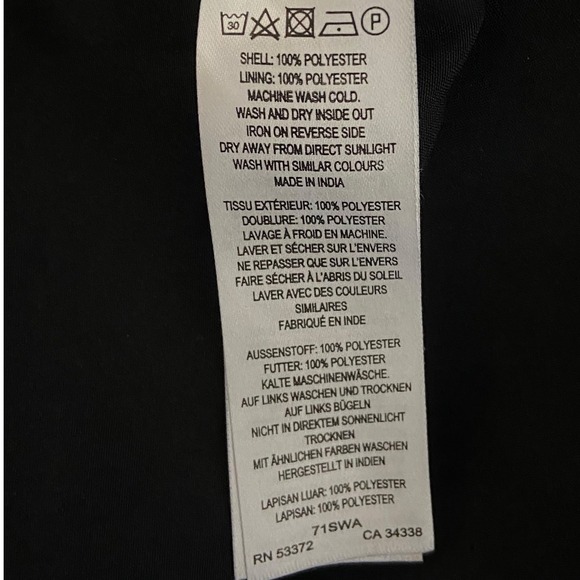 French Connection Floral Print Lined Dress Cutout Waist Short Sleeve Size Large - Picture 6 of 11